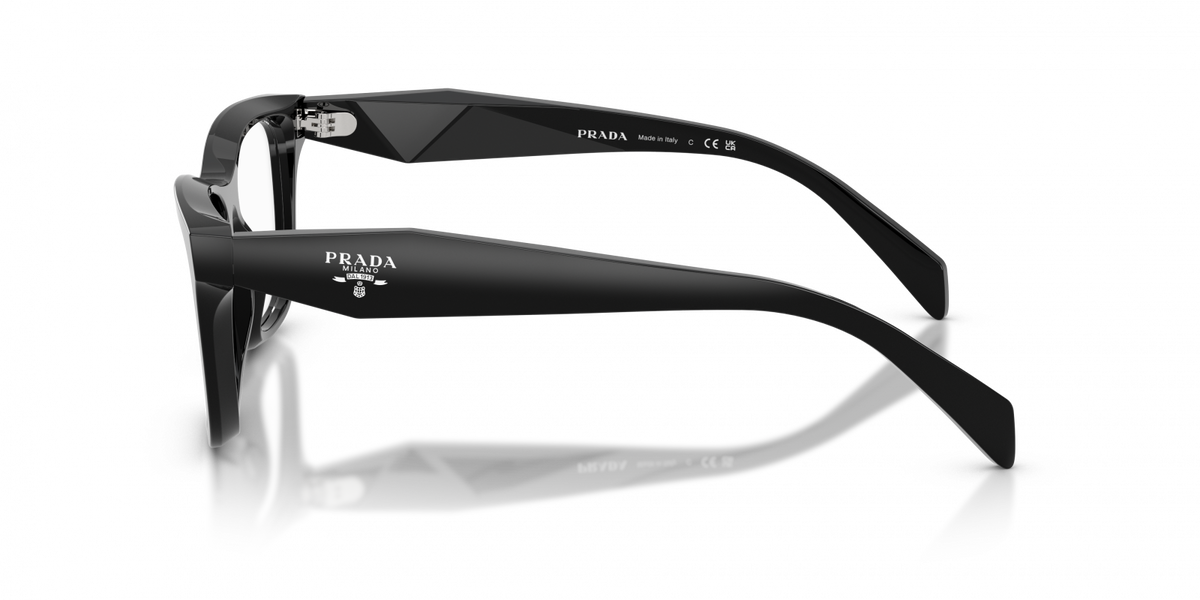 Prada PRC10V 16K1O1 black eyeglasses 54mm side view