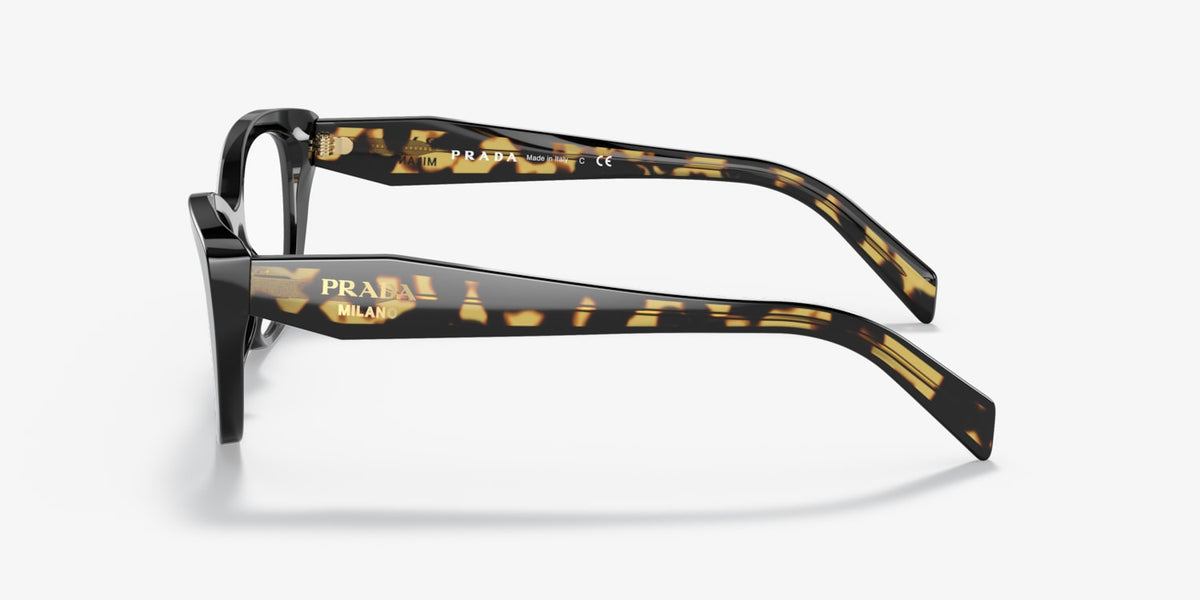 Prada PR19WV 1AB1O1 black eyeglasses 53mm side view