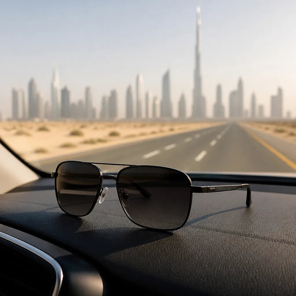 Driving Sunglasses for UAE Road Trips: Dubai to Abu Dhabi