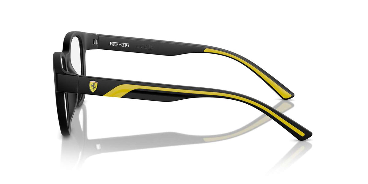Ferrari FZ8002U 504 matte black eyeglasses 50mm side view