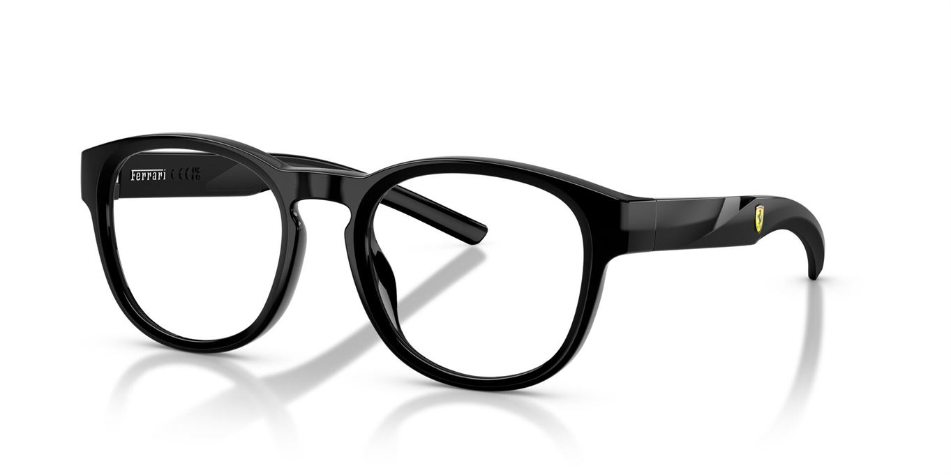Ferrari FZ8021U 501 black eyeglasses 49mm angled view