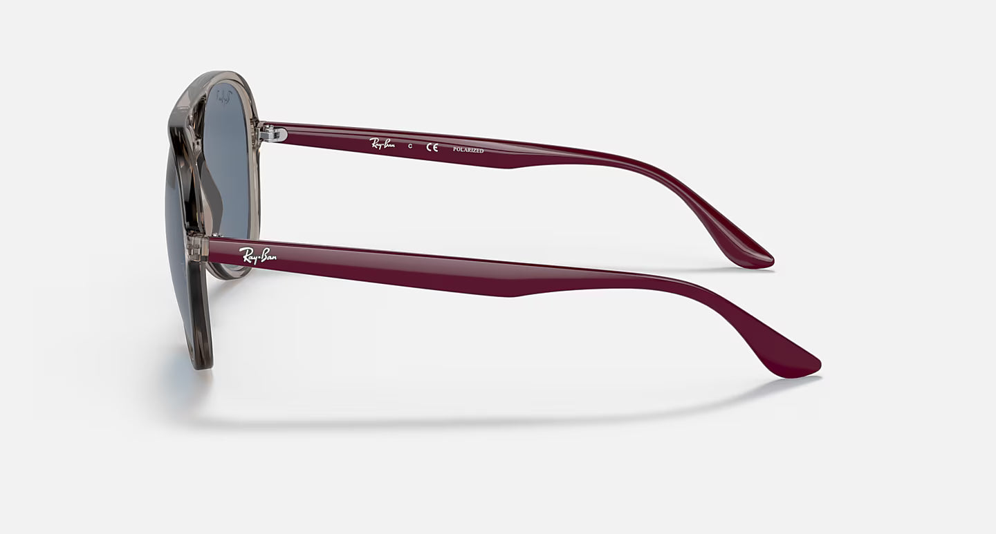 Ray-Ban RB4376 65722V – Transparent Grey Polarized Sunglasses (57mm)