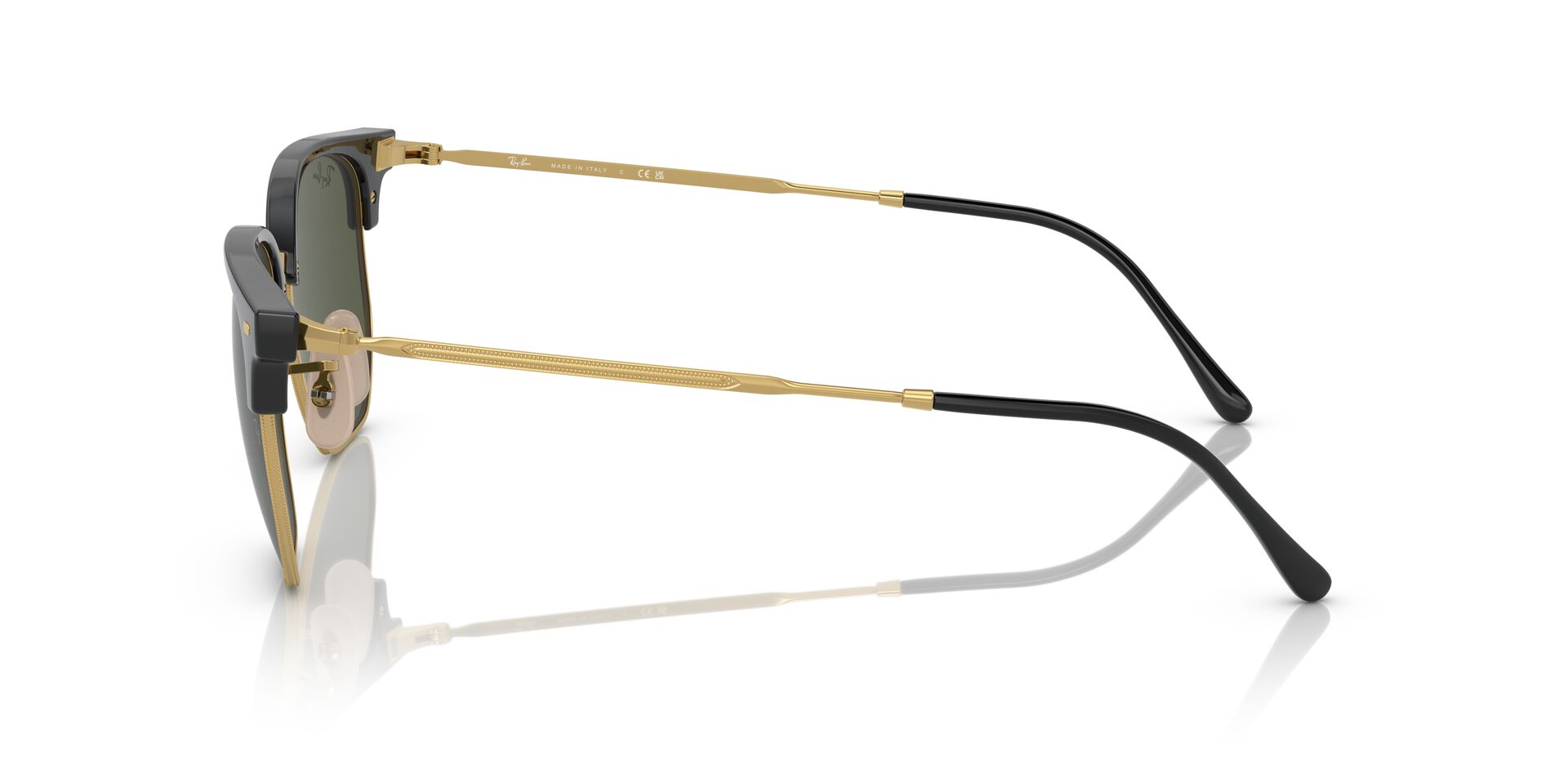 Ray-Ban New Clubmaster RB4416 601/31 – Black on Gold Sunglasses (53mm)