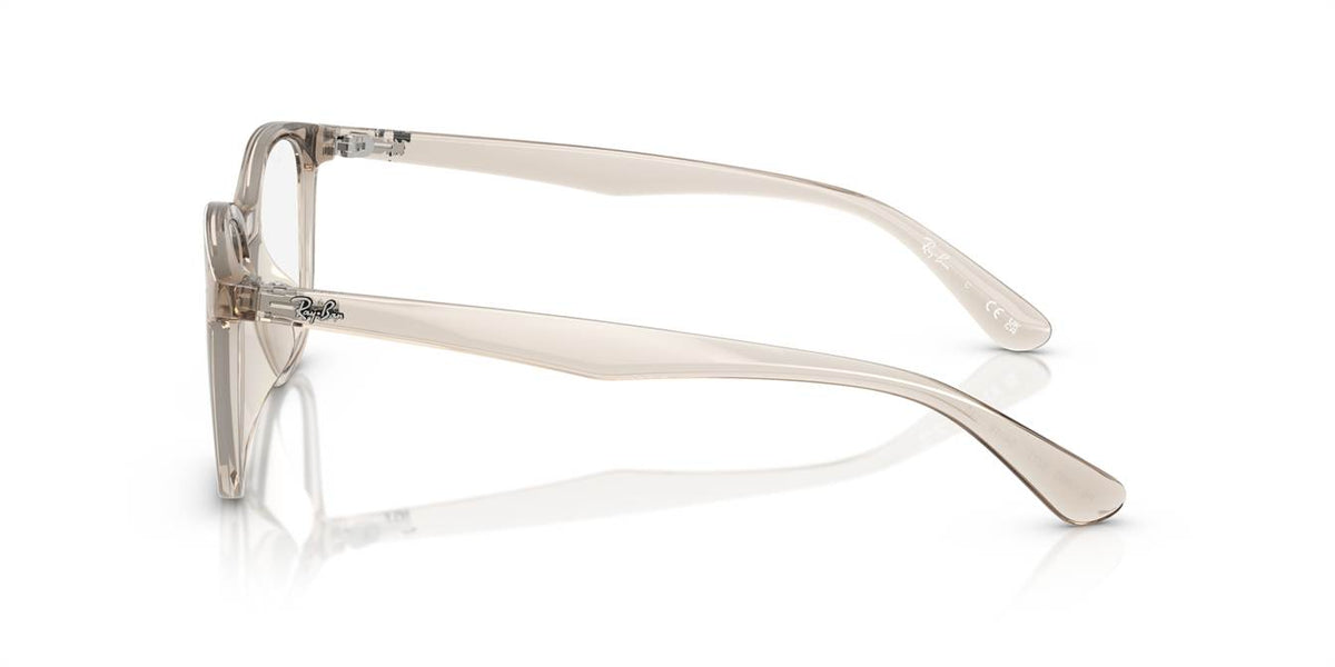 Ray-Ban RX7093 8271 transparent light brown eyeglasses 54mm side view
