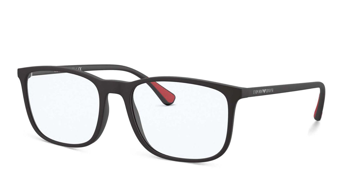 Emporio Armani EA3177 5042 matte black eyeglasses 55mm angled view