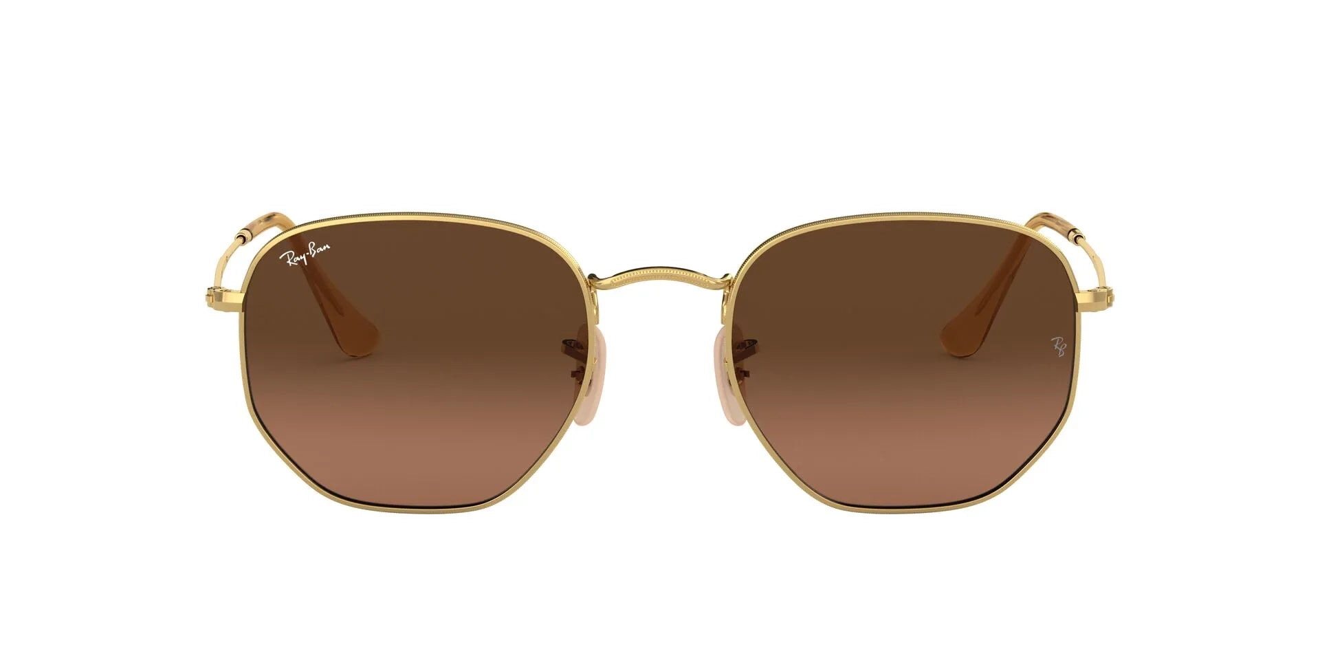 Ray-Ban Hexagonal RB3548N 912443 – Gold Sunglasses (51mm)
