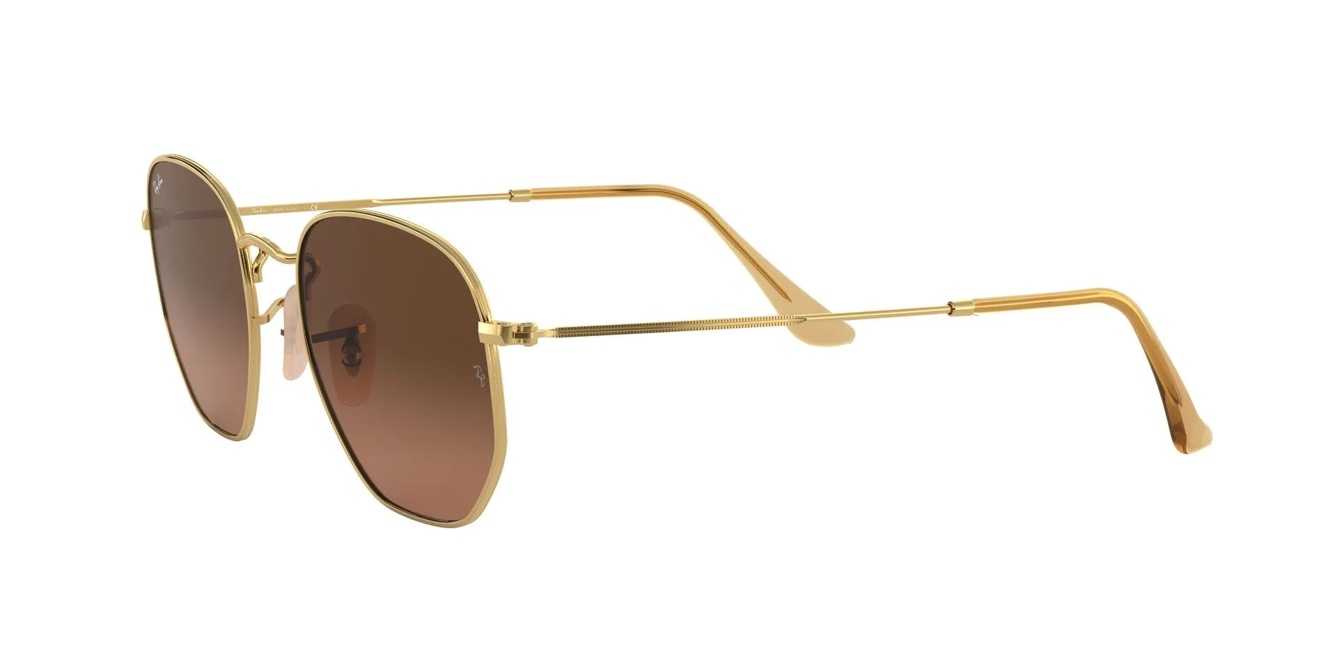 Ray-Ban Hexagonal RB3548N 912443 – Gold Sunglasses (51mm)
