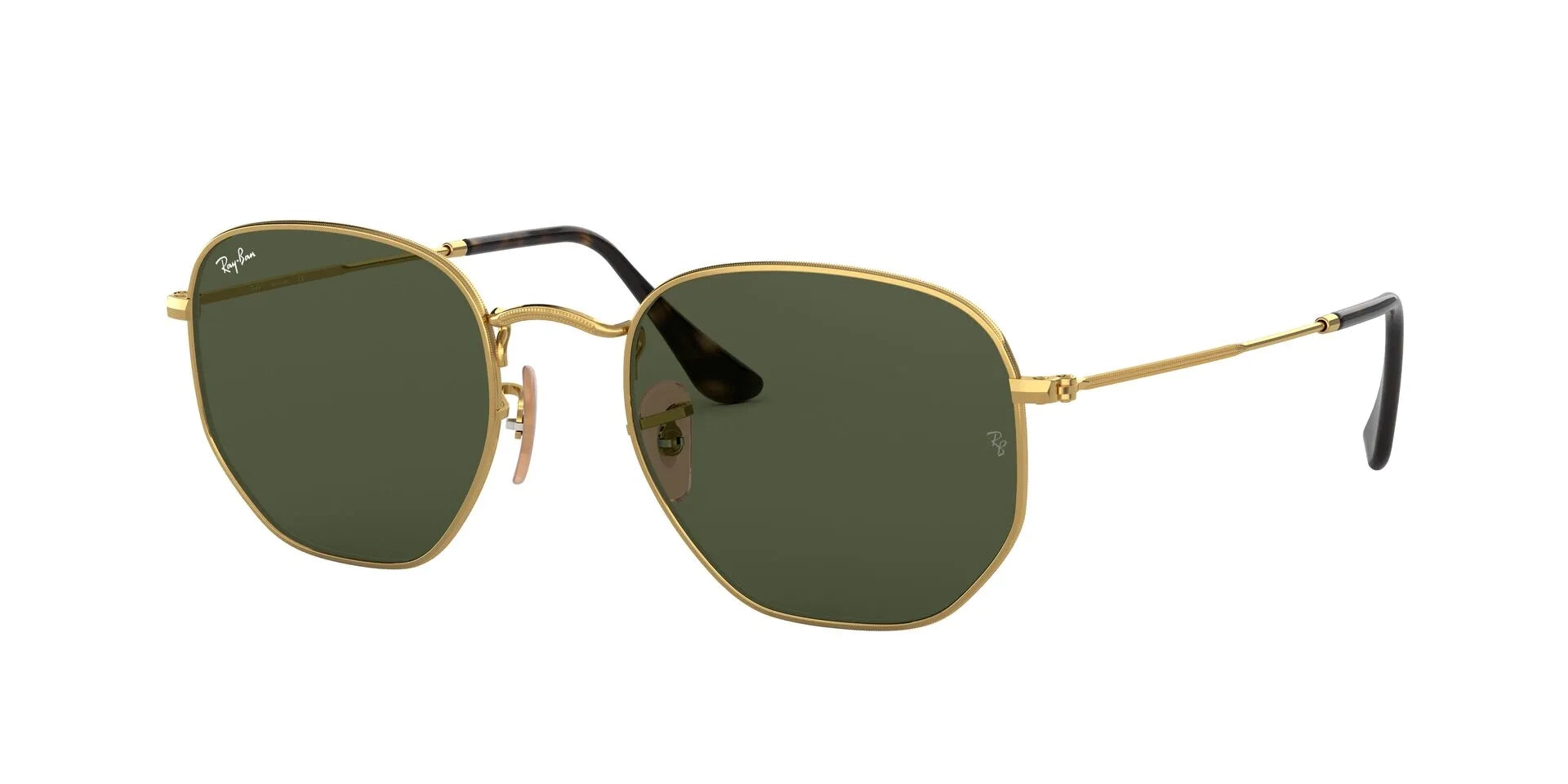 Ray-Ban Hexagonal RB3548N 001/R5 – Gold Sunglasses (51mm)