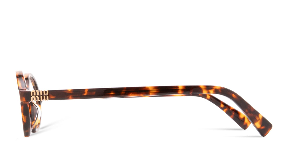 Miu Miu MU01XV VAU1O1 honey havana eyeglasses 50mm side view