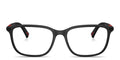 Prada Linea Rossa PS02RV DG01O1 – Black Rubber Eyeglasses (54mm)