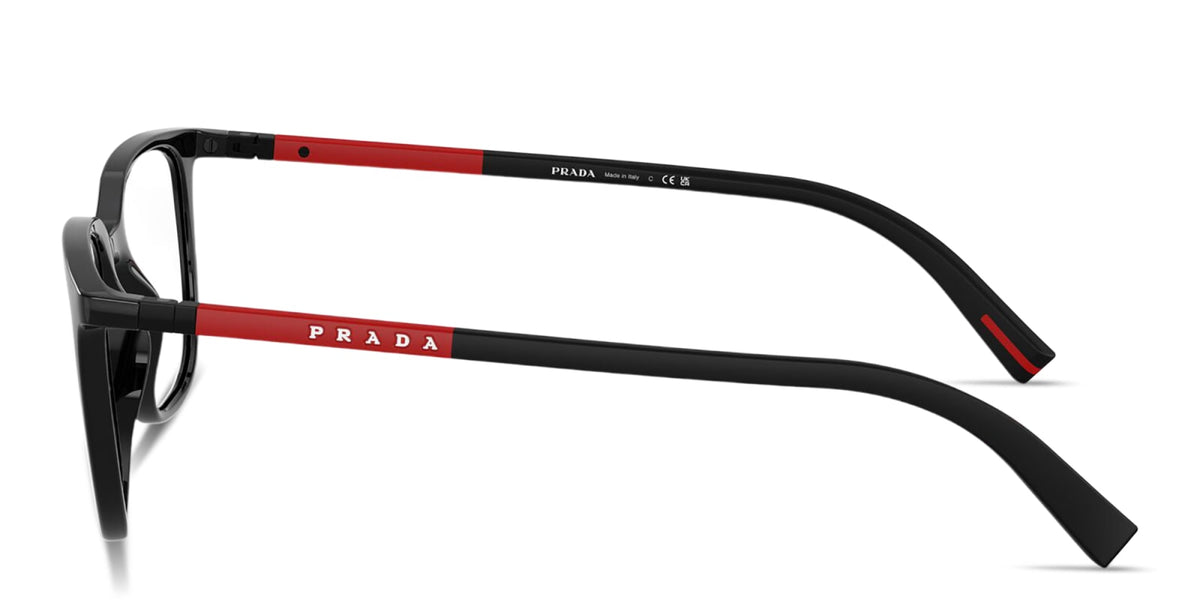 Prada Linea Rossa PS04RV 1AB1O1 black eyeglasses 50mm side view