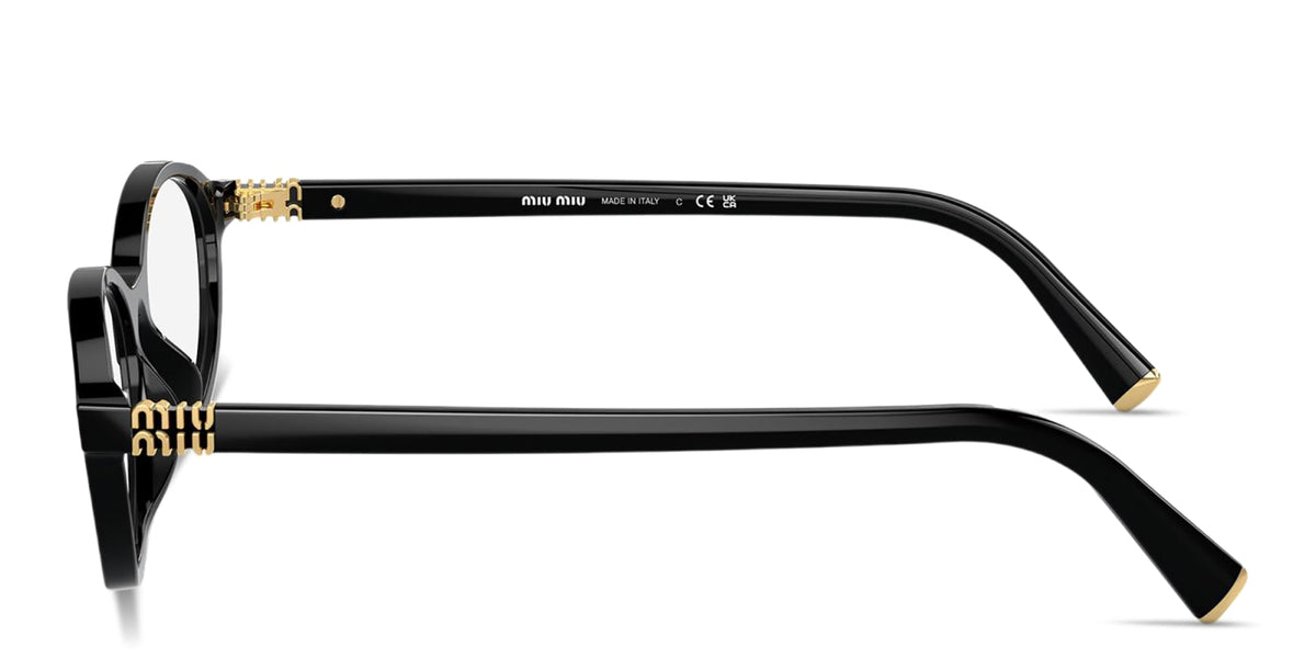 Miu Miu MU09XV 16K1O1 black eyeglasses 54mm side view