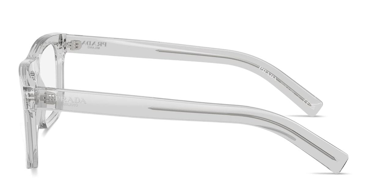Prada PRC03V 17P1O1 crystal grey eyeglasses 53mm side view