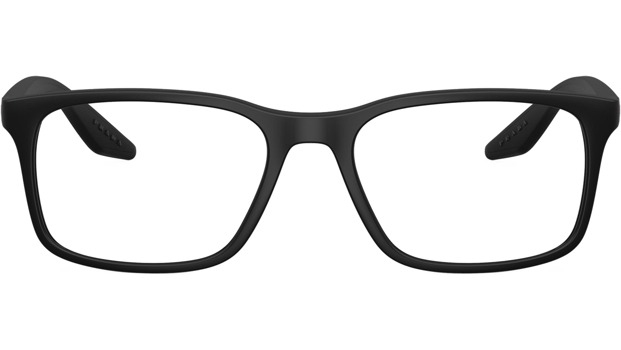 Prada Linea Rossa PS 08RV 1BO1O1 matte black eyeglasses 54mm front view