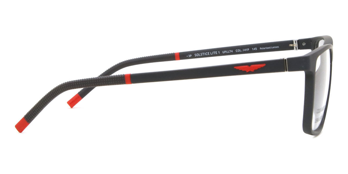 Police Solstice Lite 1 UPLL74 I41P clip-on eyeglasses 54mm side view