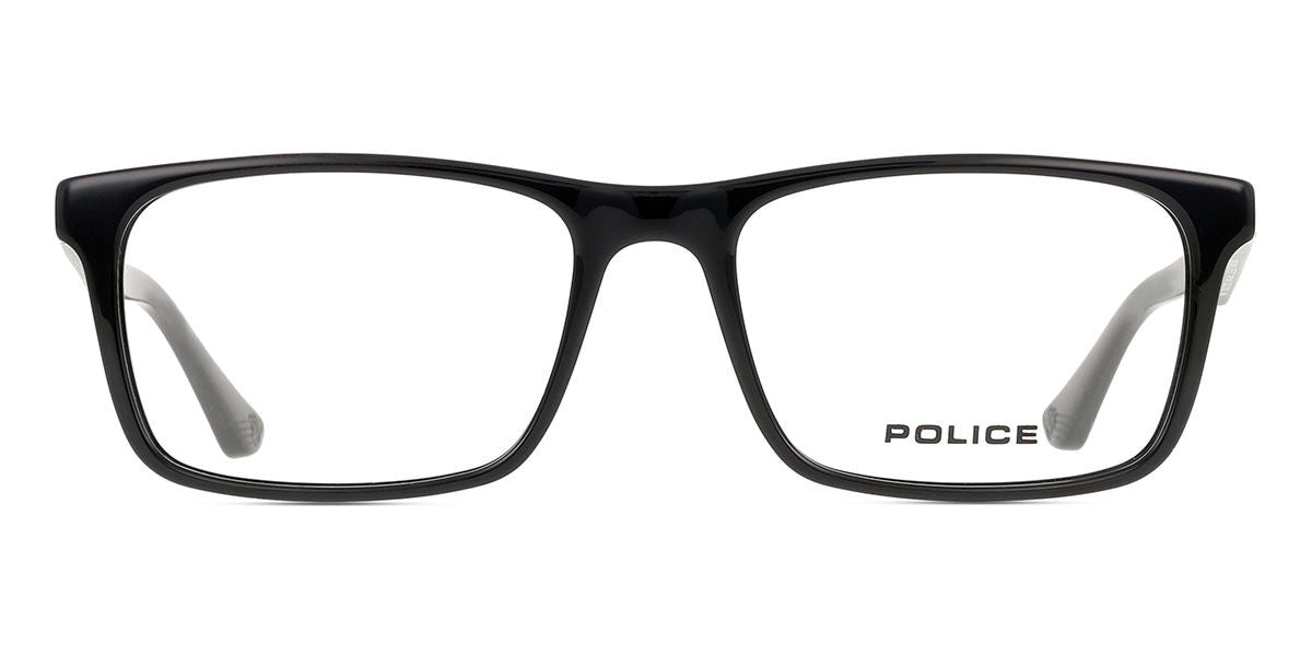 Police Origins Lite 21 VPLN16 0700 shiny black eyeglasses 56mm front view