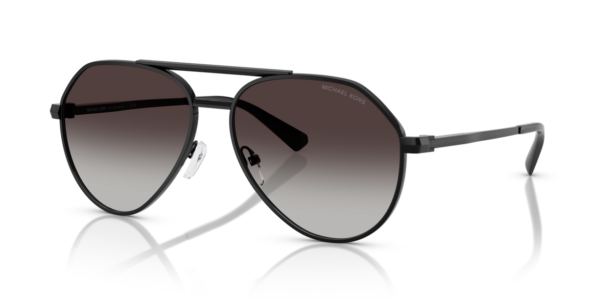 Michael Kors MK1168 10058G black shiny sunglasses 60mm angled view