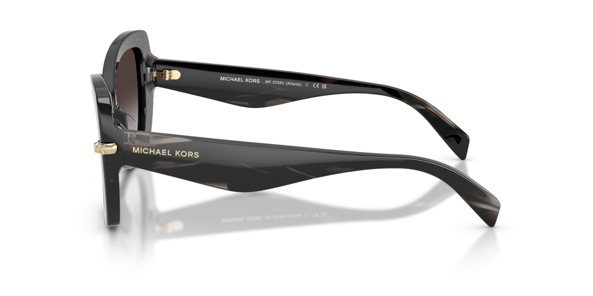 Michael Kors MK2258U 40348G black horn sunglasses 55mm side view
