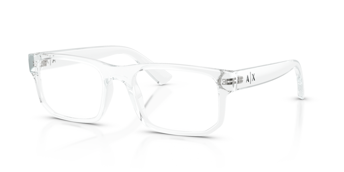 Armani Exchange AX3135 8235 shiny crystal eyeglasses 54mm angled view