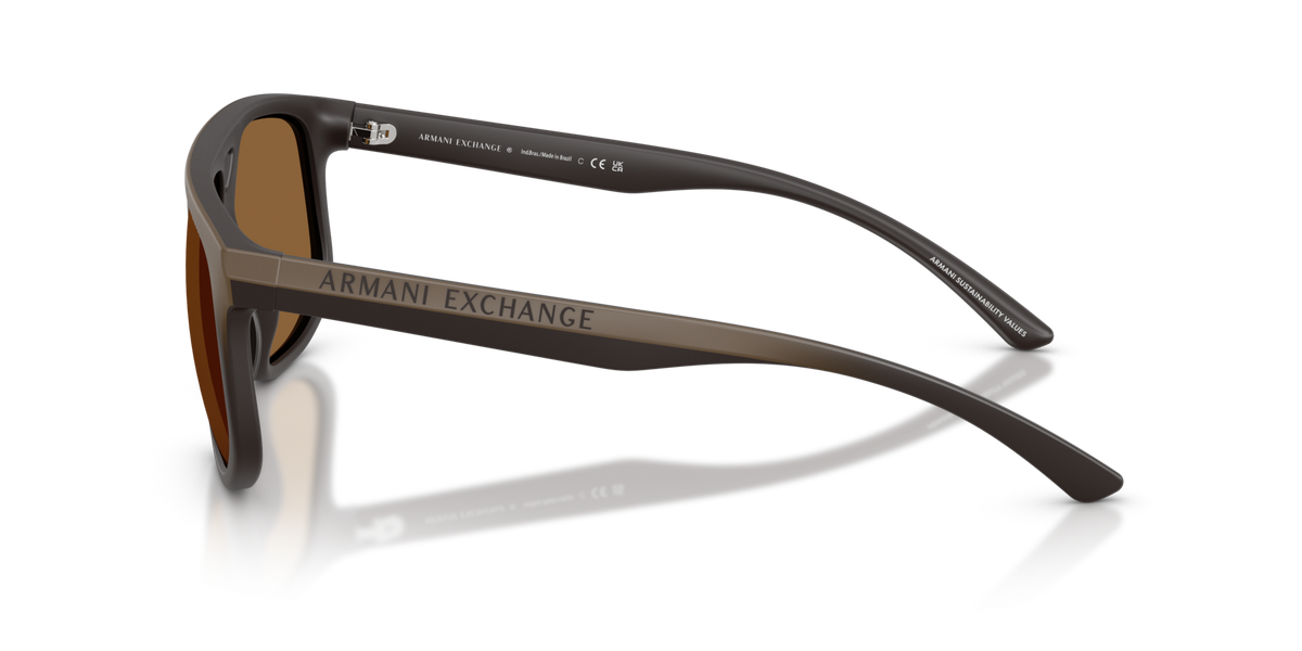 Armani Exchange AX4161SU 839173 matte brown gradient sunglasses 58mm side view