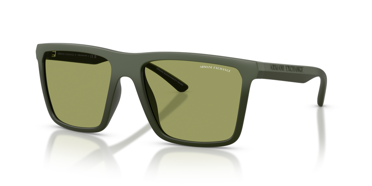 Armani Exchange AX4162SU 83892A green gradient sunglasses 57mm angled view