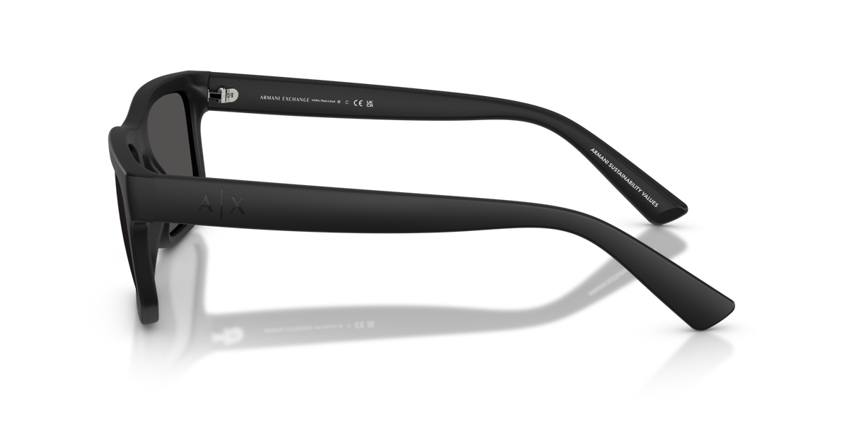 Armani Exchange AX4165S 807887 matte black sunglasses 56mm side view
