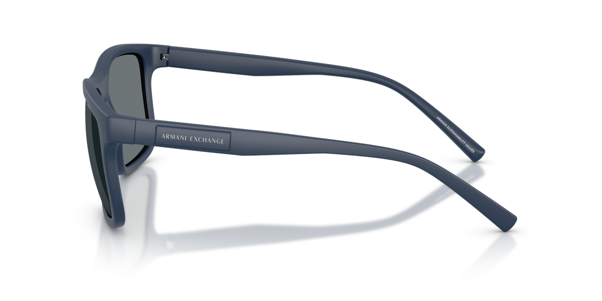 Armani Exchange AX4145S 839980 matte navy blue sunglasses 57mm side view