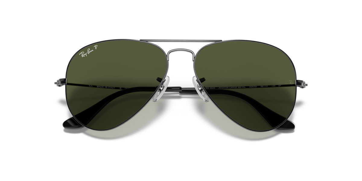 Ray-Ban RB3025 004/58 gunmetal sunglasses 58mm folded view