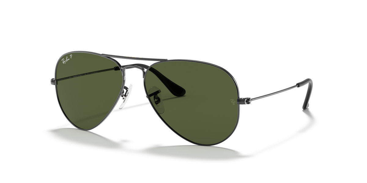 Ray-Ban RB3025 004/58 gunmetal sunglasses 62mm angled view