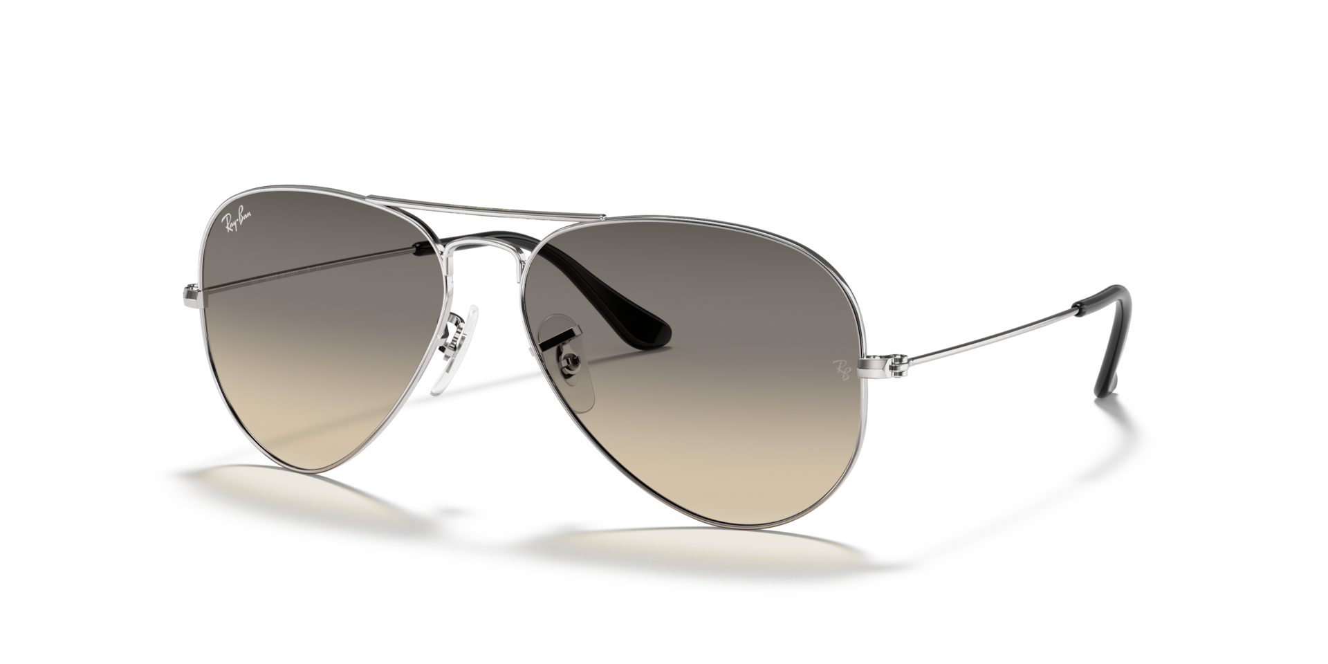 Ray-Ban Aviator Classic RB3025 003/32 silver sunglasses 58mm angled view
