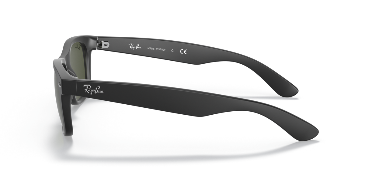 Ray-Ban RB2132 622 rubber black sunglasses 55mm side view