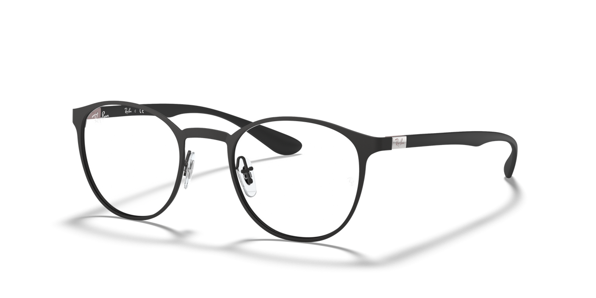 Ray-Ban RX6355 2503 black eyeglasses 50mm angled view