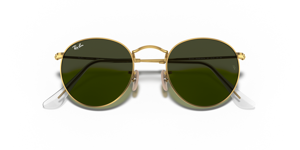 Ray-Ban RB3447 001 arista gold sunglasses 53mm folded view