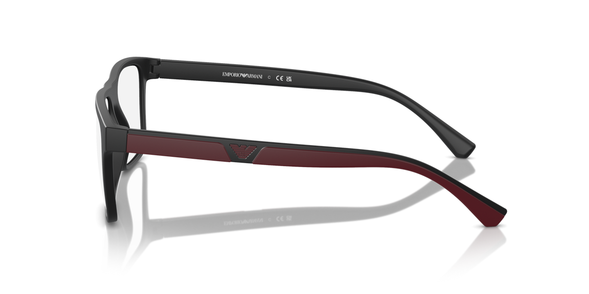 Emporio Armani EA4115 50421W matte black sunglasses 54mm side view