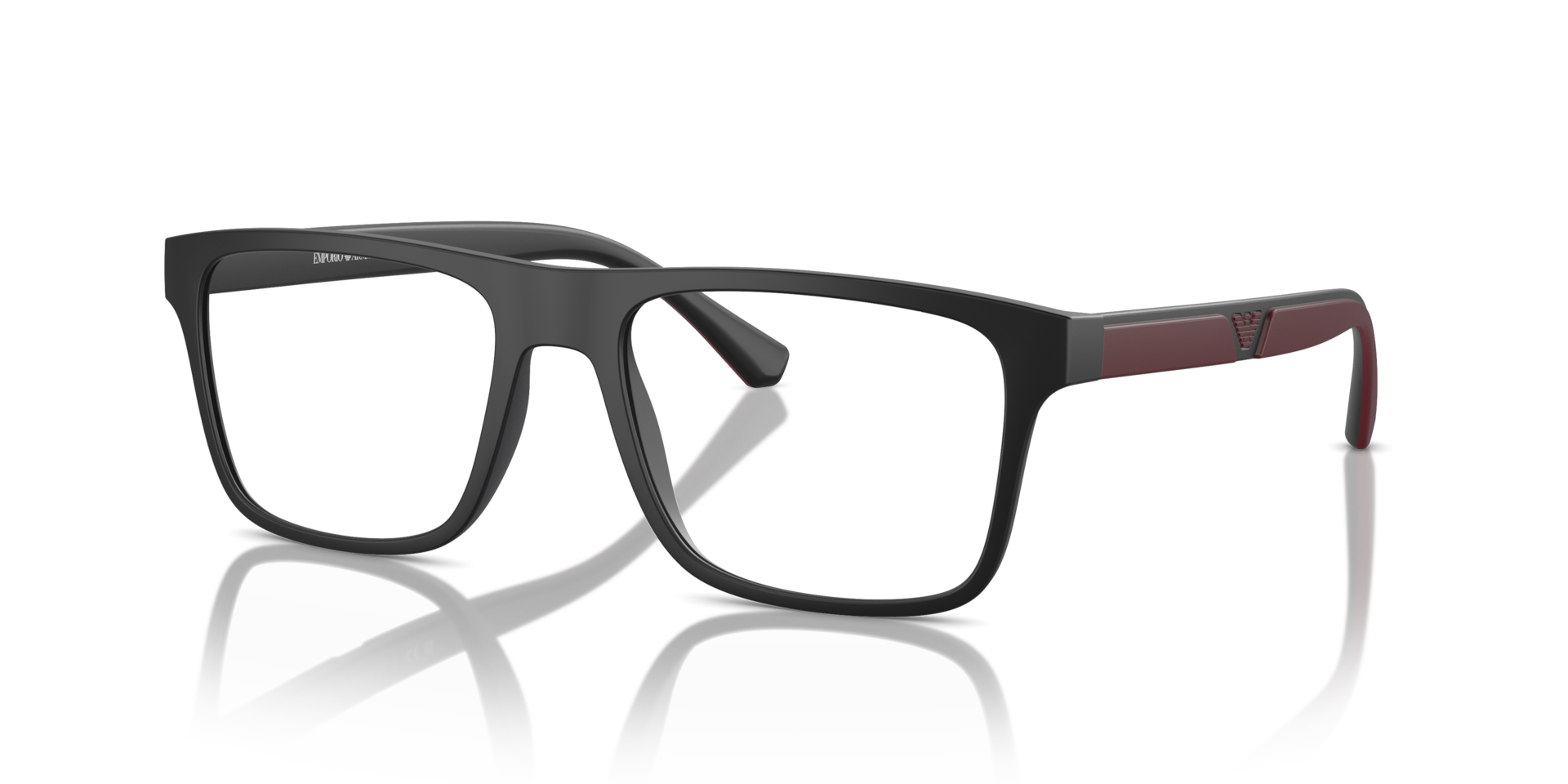 Emporio Armani EA4115 50421W matte black sunglasses 54mm angled view