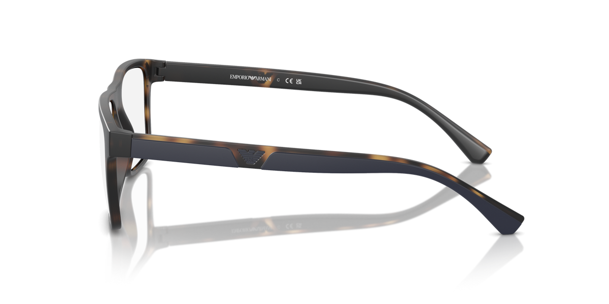 Emporio Armani EA4115 50891W matte havana sunglasses 54mm side view