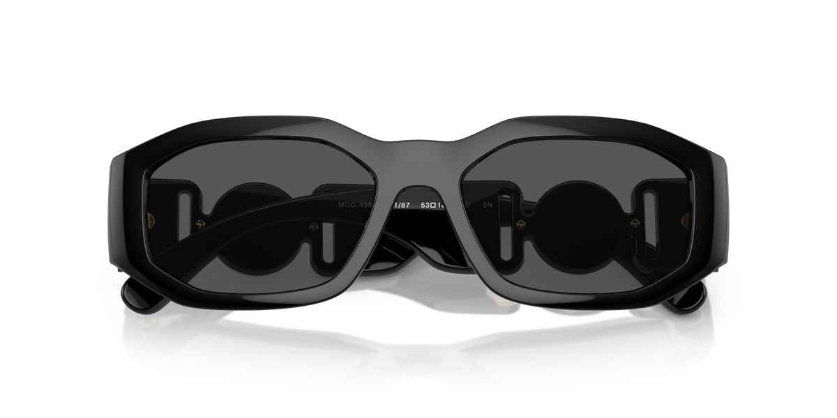Versace VE4361 GB1/87 black sunglasses 53mm folded view