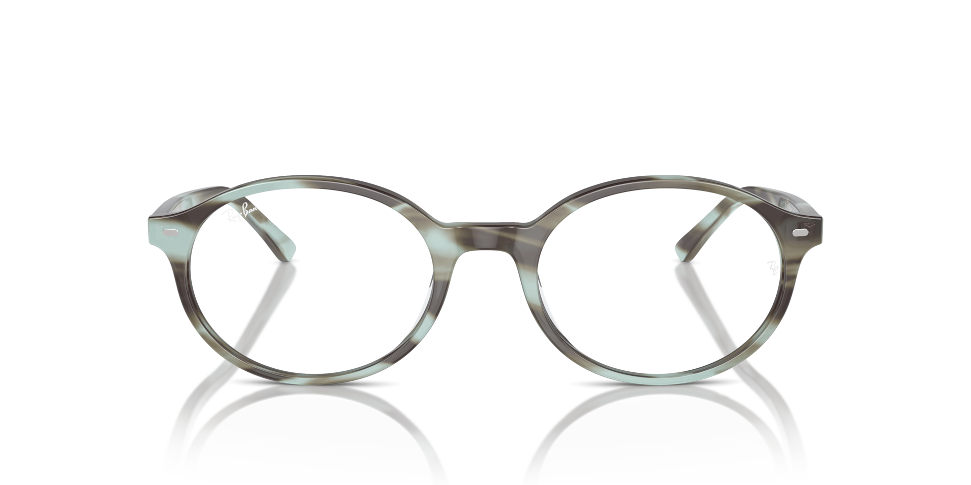 Ray-Ban RX5429 8356 striped green eyeglasses 53mm front view