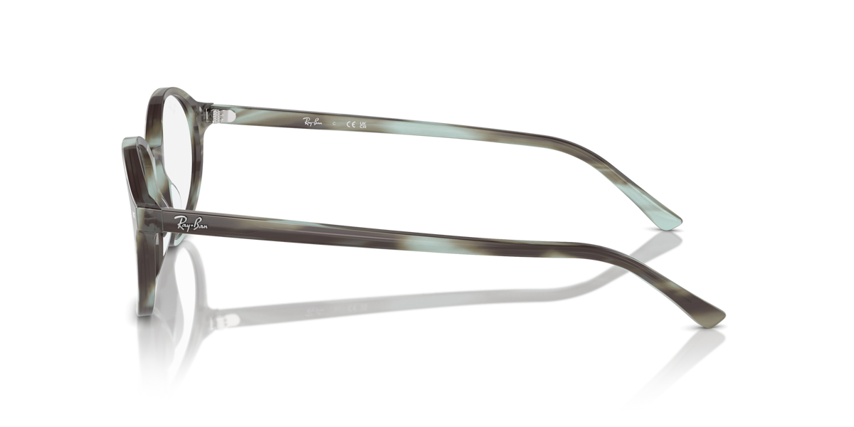 Ray-Ban RX5429 8356 striped green eyeglasses 53mm side view