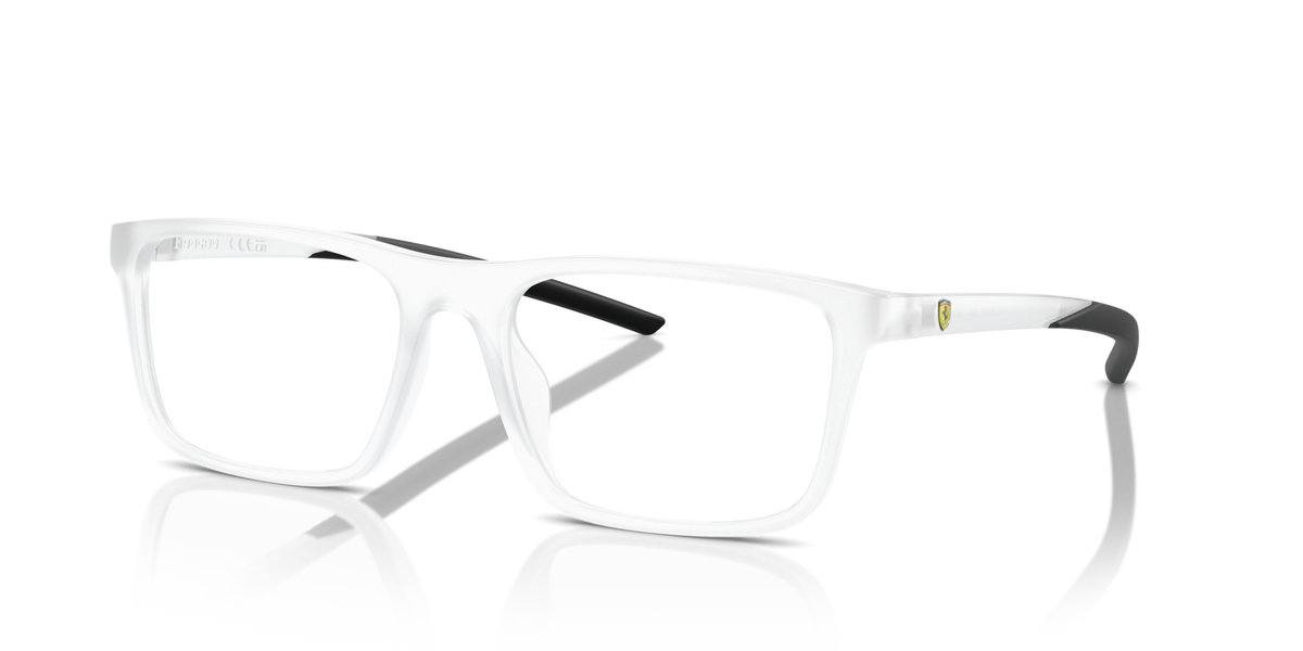 Ferrari FZ8001U 505 transparent grey eyeglasses 54mm angled view