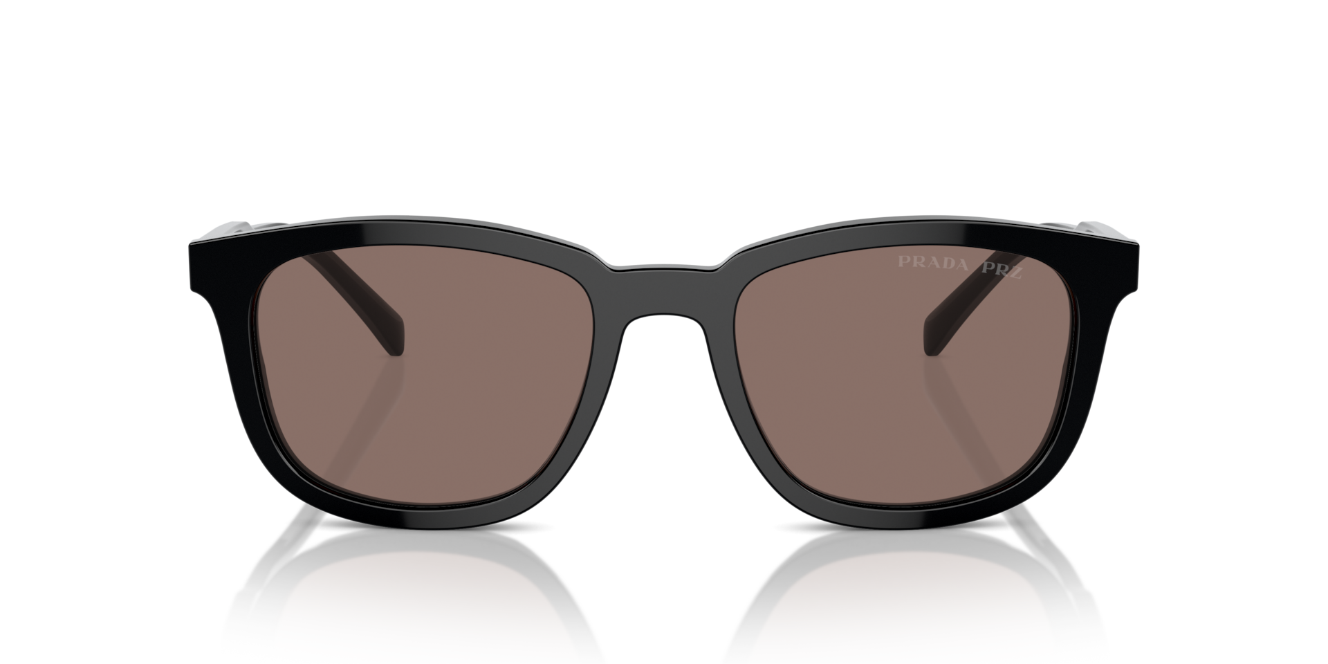Prada PR A21S 16K30H black polarized sunglasses 53mm front view