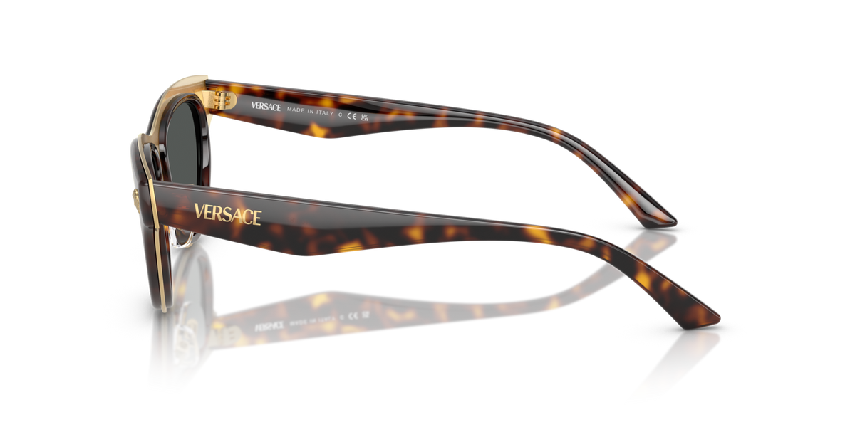 Versace VE2273 108/87 havana sunglasses 52mm side view
