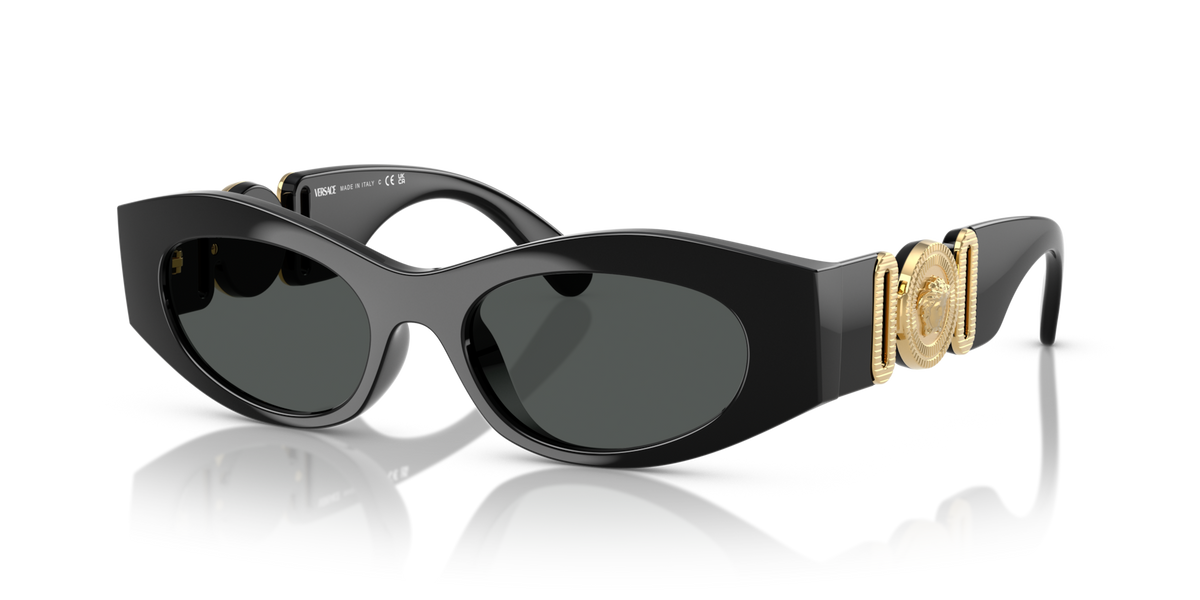Versace VE4480U GB1/87 black sunglasses 51mm angled view