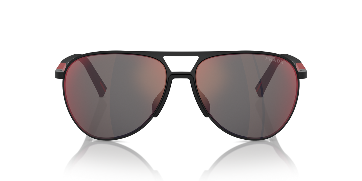 Prada Linea Rossa PS53ZS DG008F rubbered black sunglasses 59mm