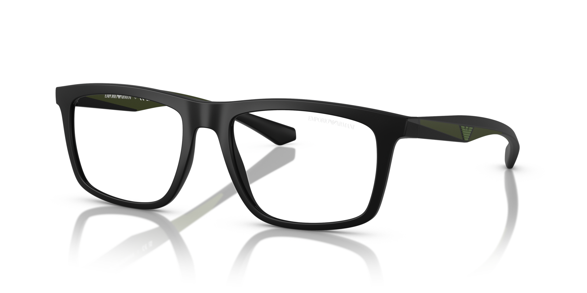 Emporio Armani EA4235 50011W matte black sunglasses 53mm angled view