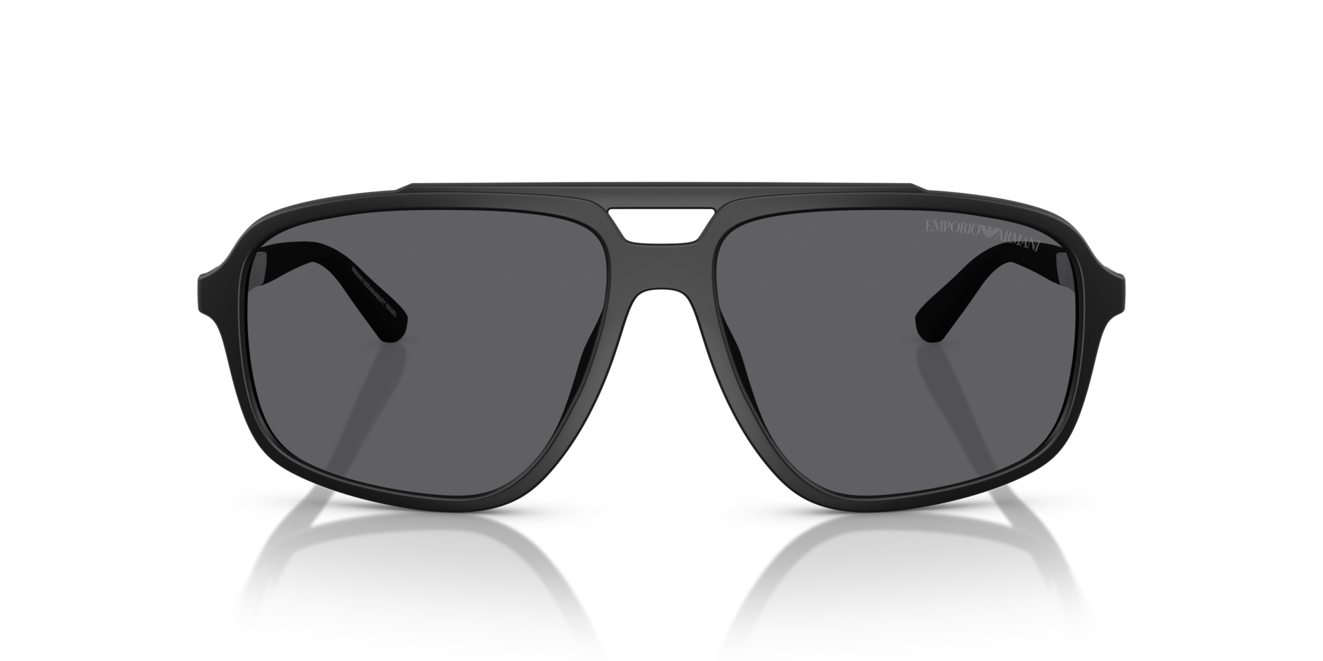 Emporio Armani EA4236U 5001T3 matte black polarized sunglasses 59mm front view