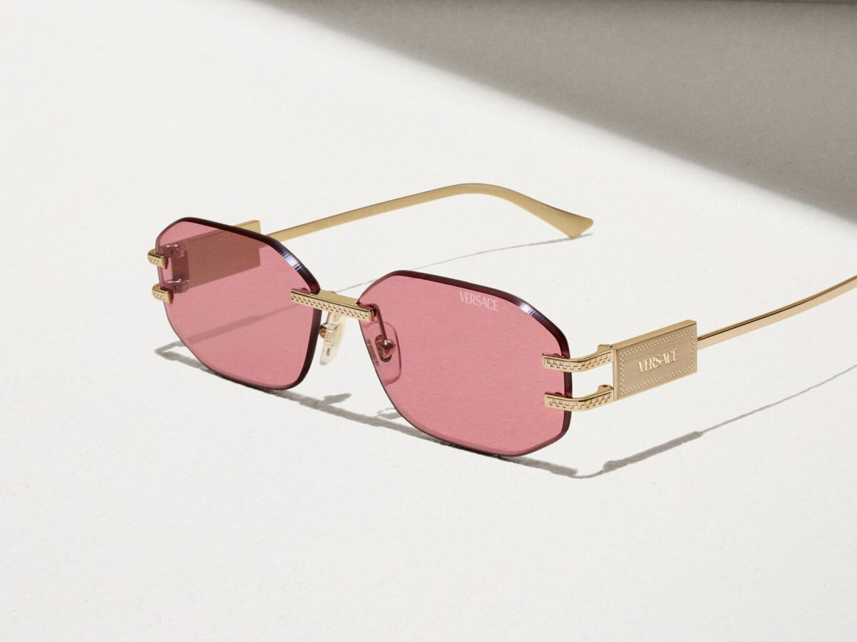 Versace VE2274 100284 gold sunglasses 58mm angled view