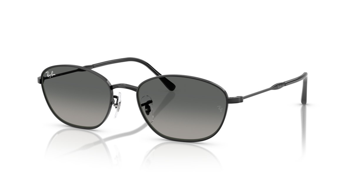 Ray-Ban RB3749 002/71 black sunglasses 55mm angled view