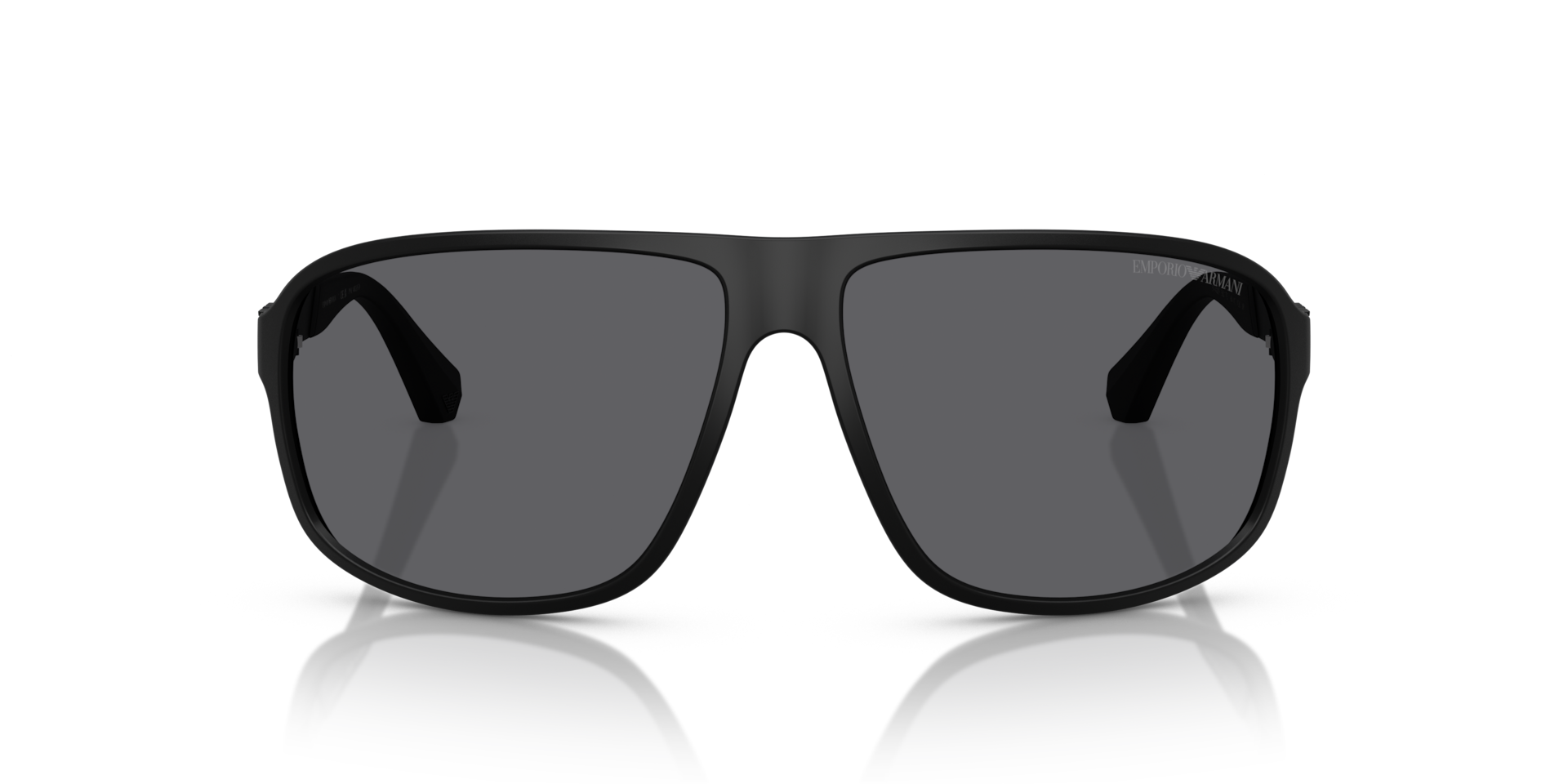 Emporio Armani EA4029 5001T3 matte black polarized sunglasses 64mm front view
