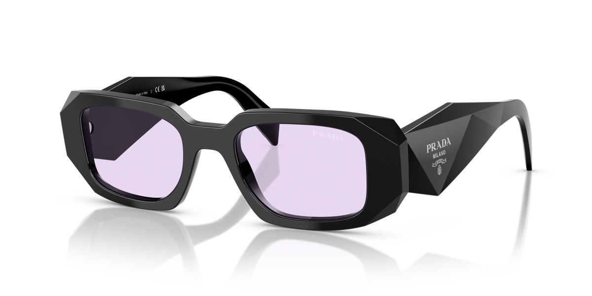 Prada PR17WS 16K40J black sunglasses 49mm angled view